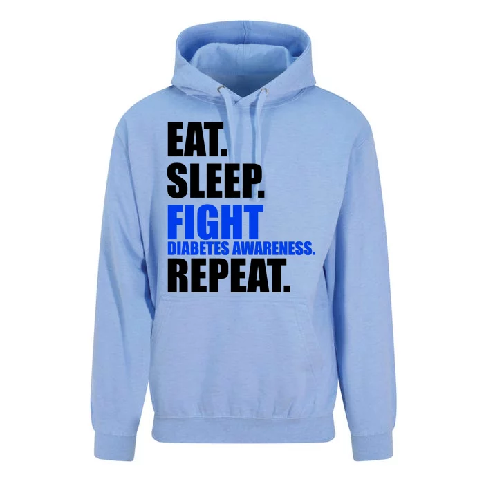 Eat Sleep Fight Diabetes Awareness Repeat Unisex Surf Hoodie