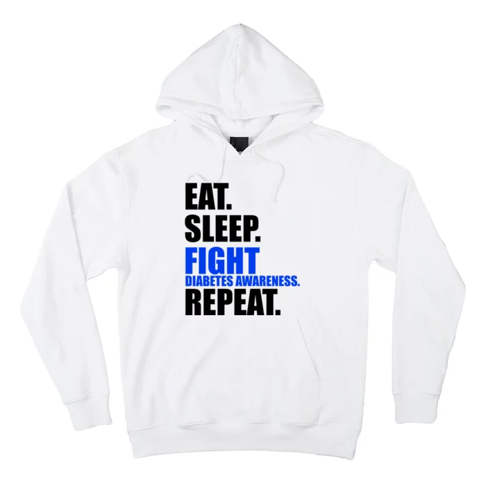 Eat Sleep Fight Diabetes Awareness Repeat Hoodie