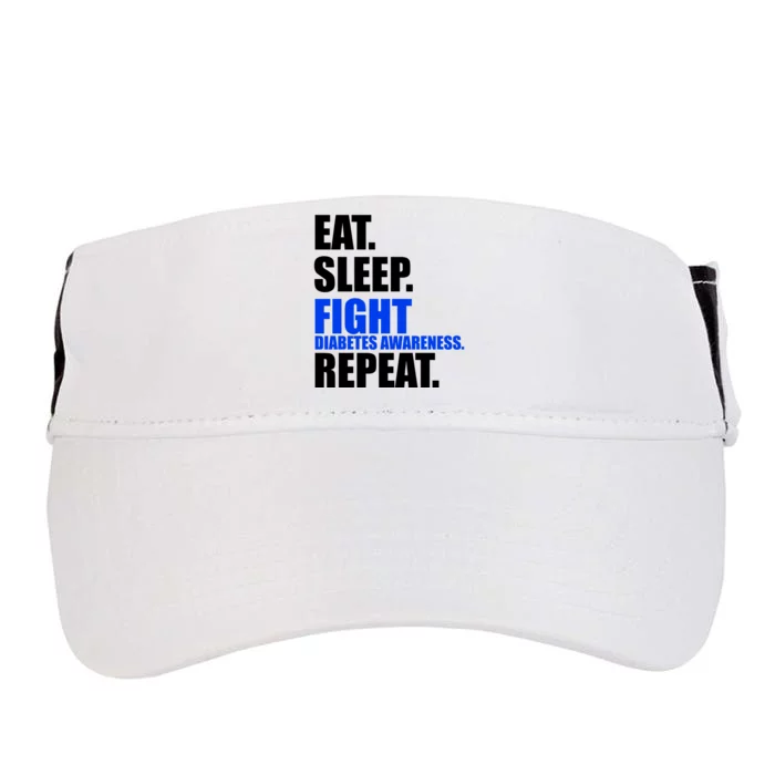 Eat Sleep Fight Diabetes Awareness Repeat Adult Drive Performance Visor