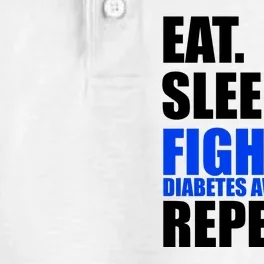 Eat Sleep Fight Diabetes Awareness Repeat Dry Zone Grid Performance Polo