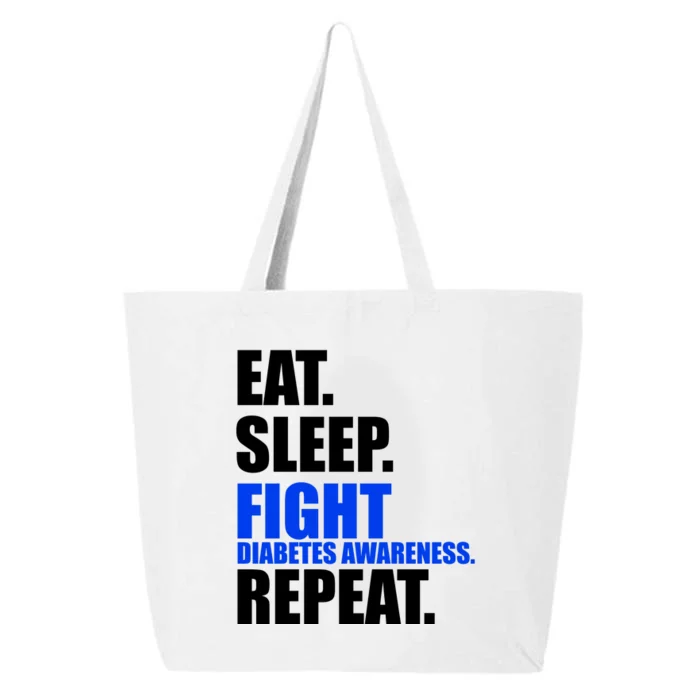 Eat Sleep Fight Diabetes Awareness Repeat 25L Jumbo Tote