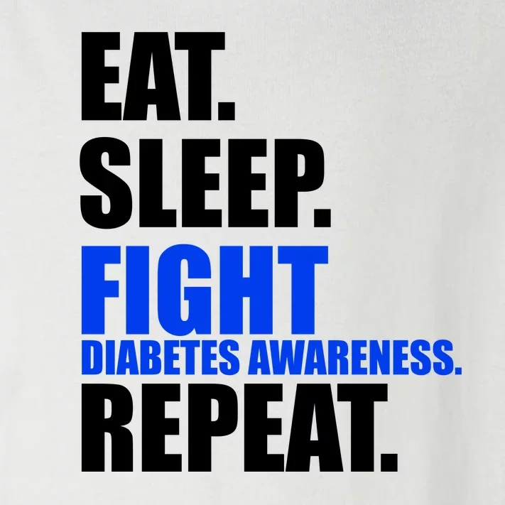 Eat Sleep Fight Diabetes Awareness Repeat Toddler Long Sleeve Shirt