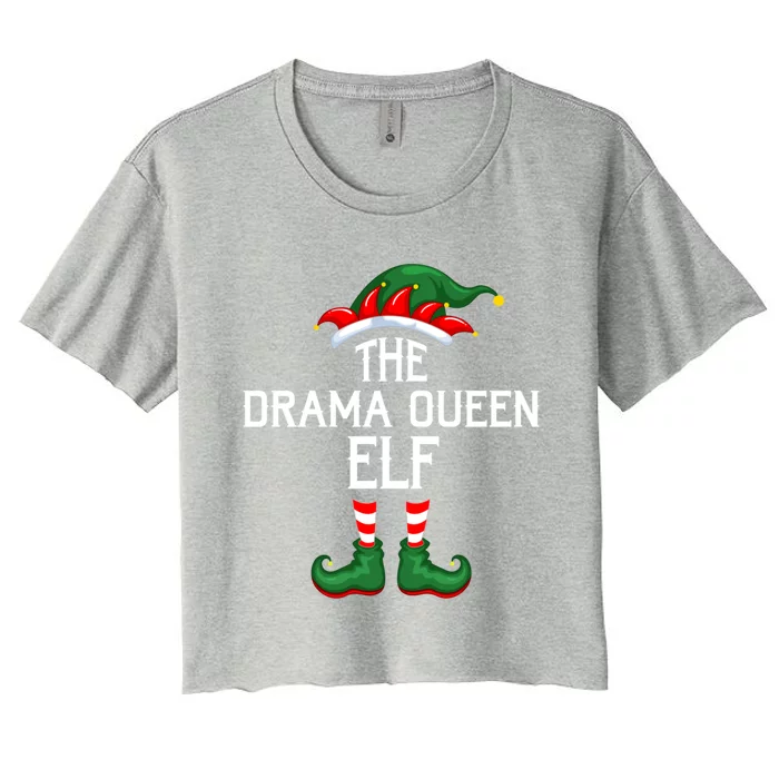 Elf Squad Family Matching The Drama Queen Elf Christmas Gift Women's Crop Top Tee