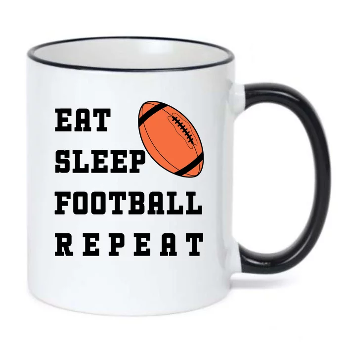 Eat Sleep Football Repeat Black Color Changing Mug