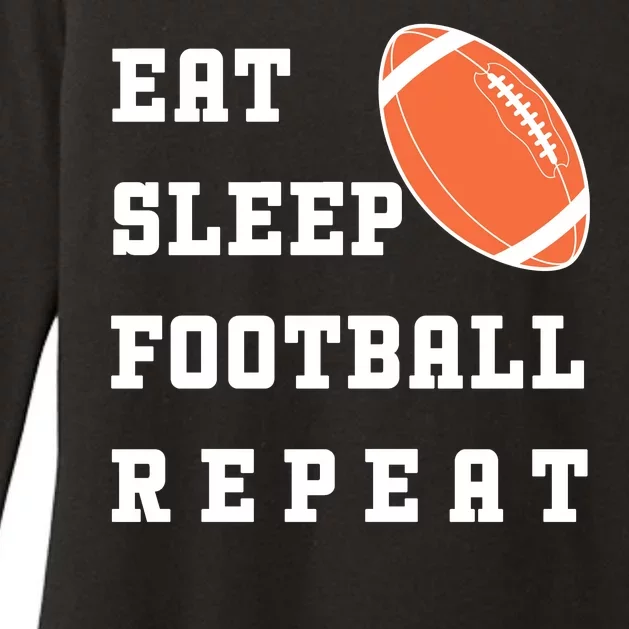 Eat Sleep Football Repeat Womens CVC Long Sleeve Shirt