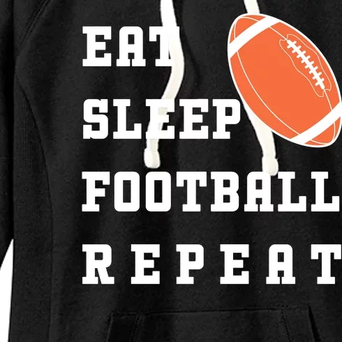 Eat Sleep Football Repeat Women's Fleece Hoodie