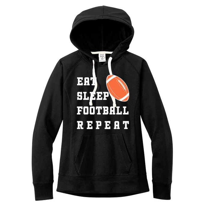 Eat Sleep Football Repeat Women's Fleece Hoodie