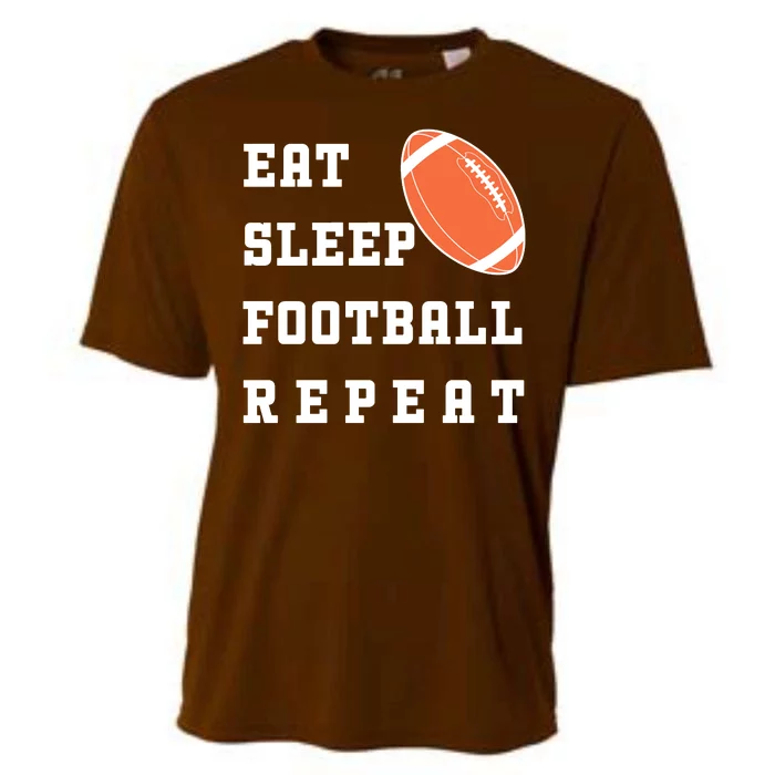 Eat Sleep Football Repeat Cooling Performance Crew T-Shirt