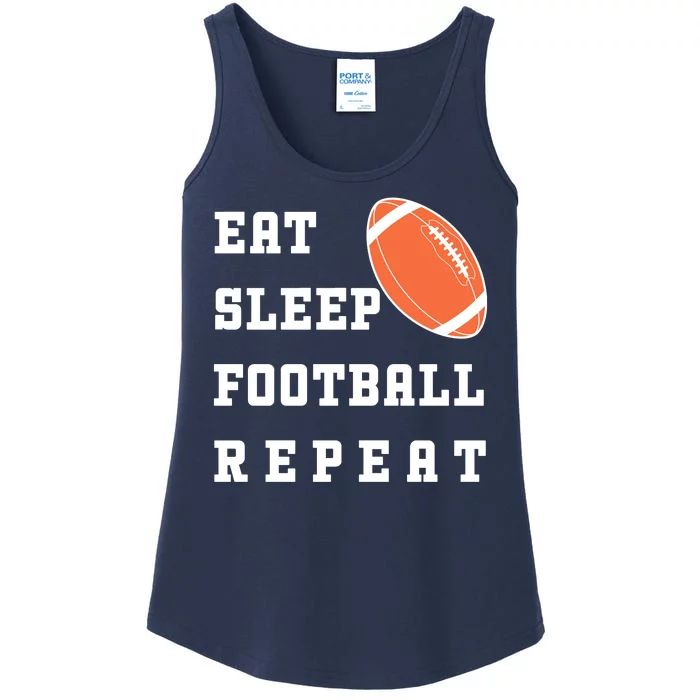 Eat Sleep Football Repeat Ladies Essential Tank