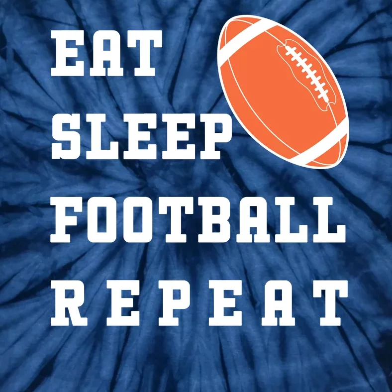 Eat Sleep Football Repeat Tie-Dye T-Shirt