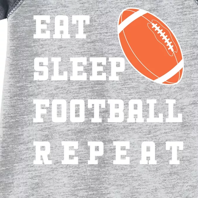 Eat Sleep Football Repeat Infant Baby Jersey Bodysuit