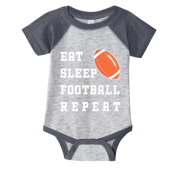 Eat Sleep Football Repeat Infant Baby Jersey Bodysuit