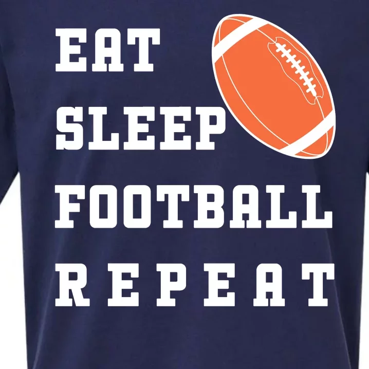 Eat Sleep Football Repeat Sueded Cloud Jersey T-Shirt