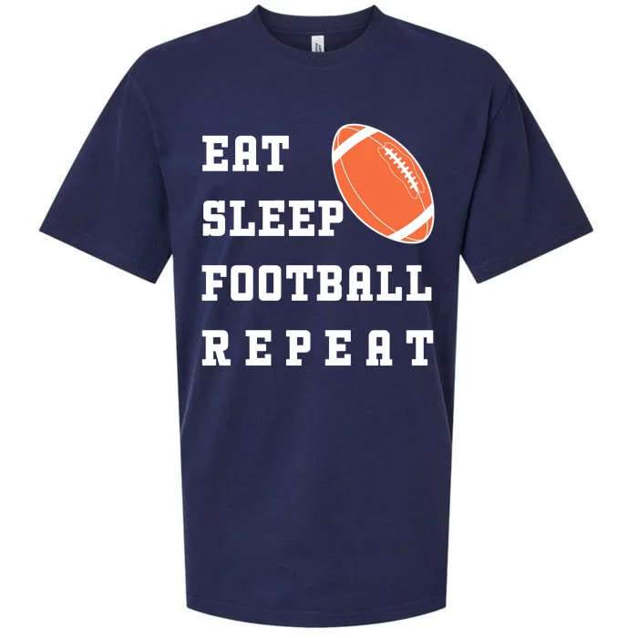 Eat Sleep Football Repeat Sueded Cloud Jersey T-Shirt