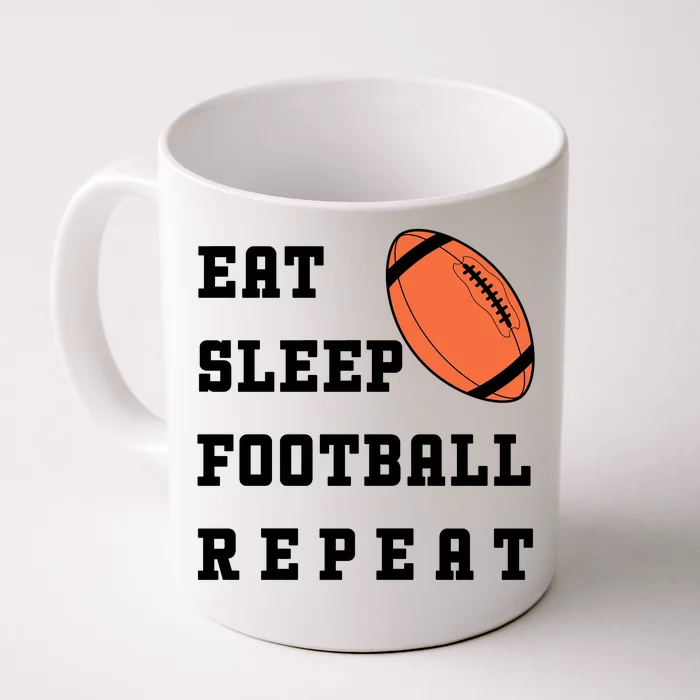 Eat Sleep Football Repeat Front & Back Coffee Mug