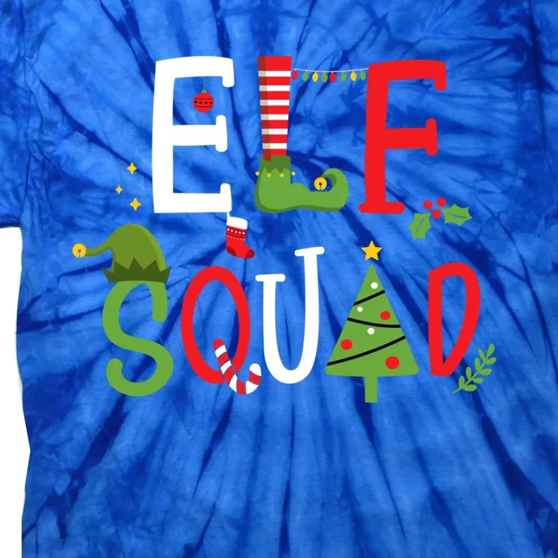 Elf Squad For Family Christmas Pajamas Or Xmas Pj Costume Gift Tie-Dye T-Shirt