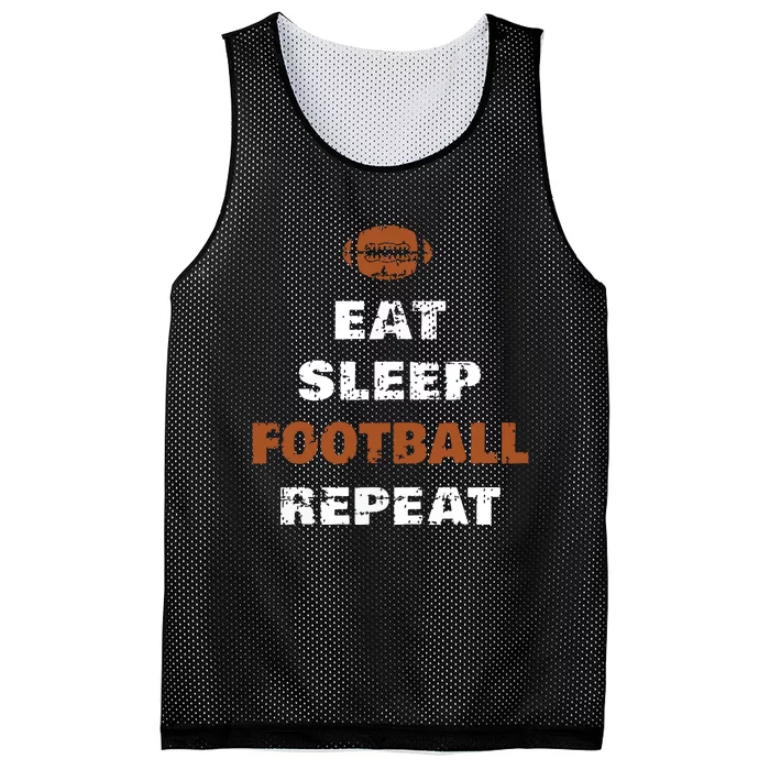 Eat Sleep Football Repeat Love Football Vintage Gift Mesh Reversible Basketball Jersey Tank