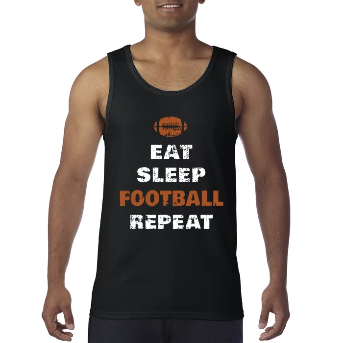 Eat Sleep Football Repeat Love Football Vintage Gift Tank Top