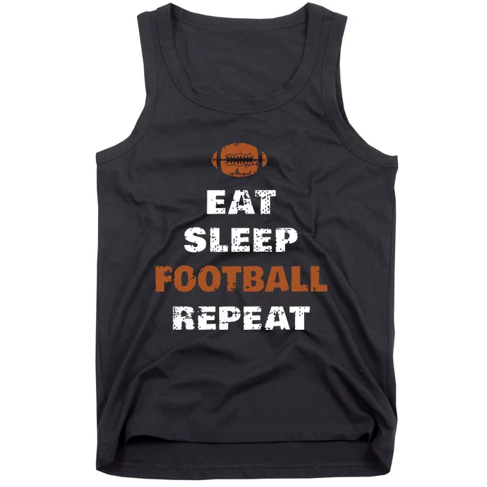 Eat Sleep Football Repeat Love Football Vintage Gift Tank Top