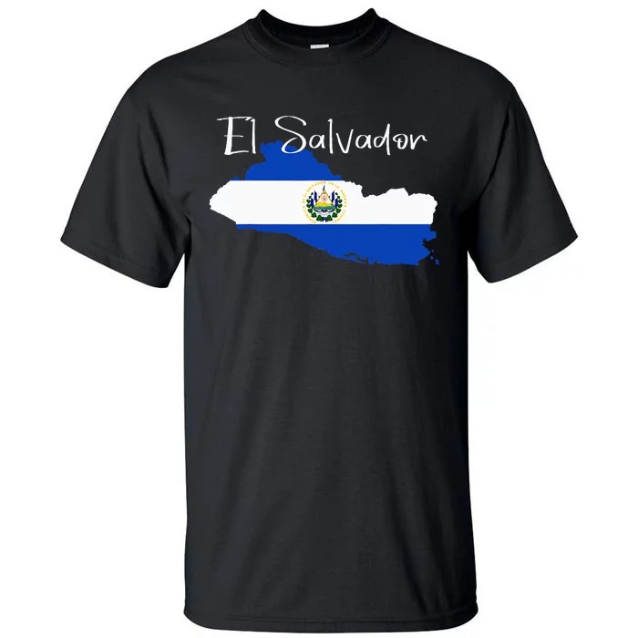 El Salvador Flag  El Salvador Map Salvador Tall T-Shirt