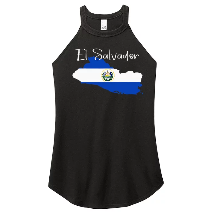 El Salvador Flag  El Salvador Map Salvador Women’s Perfect Tri Rocker Tank