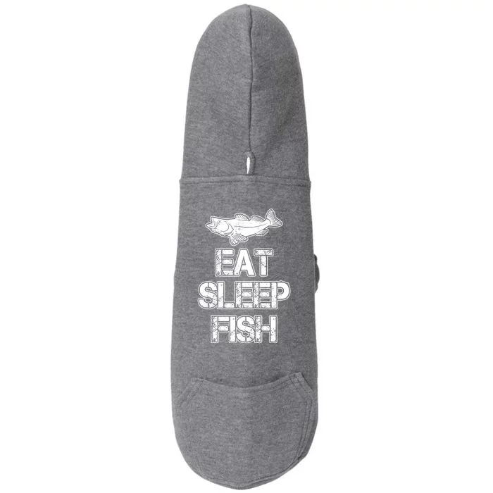 Eat Sleep Fish Fishing Fan Doggie 3-End Fleece Hoodie