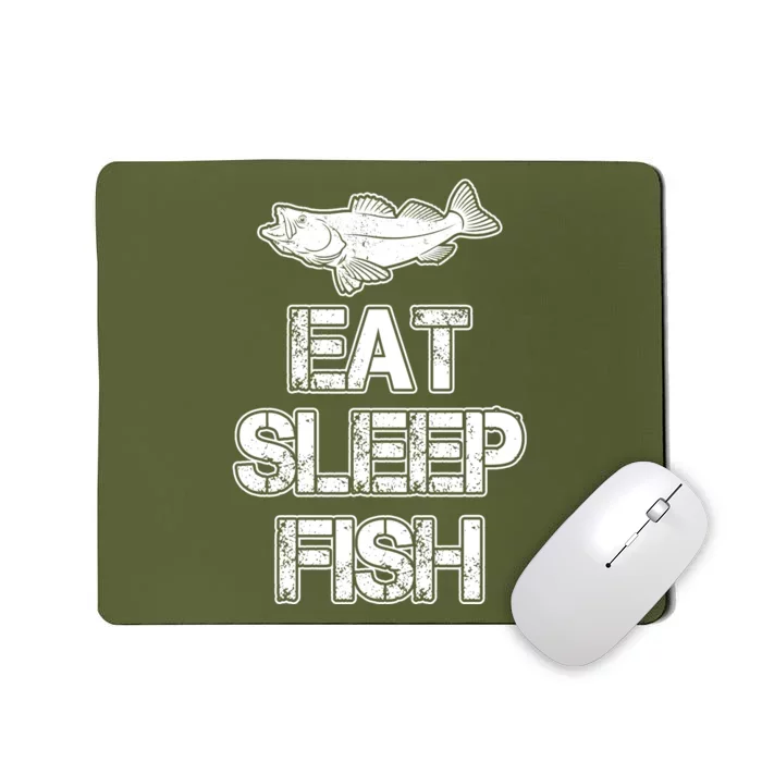 Eat Sleep Fish Fishing Fan Mousepad