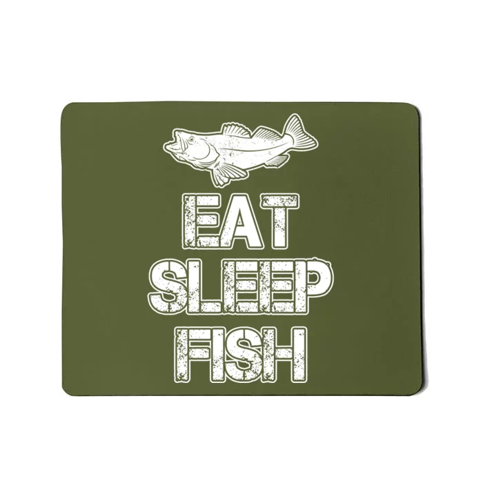 Eat Sleep Fish Fishing Fan Mousepad