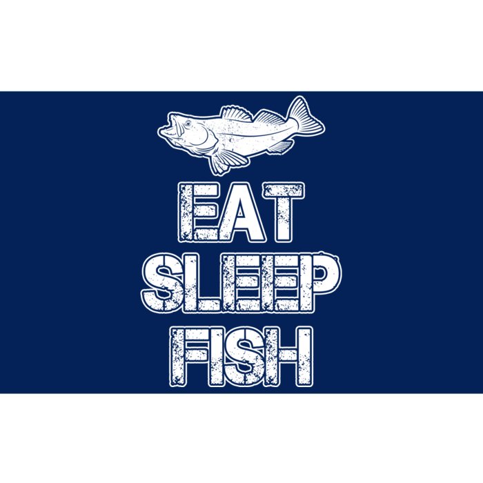 Eat Sleep Fish Fishing Fan Bumper Sticker