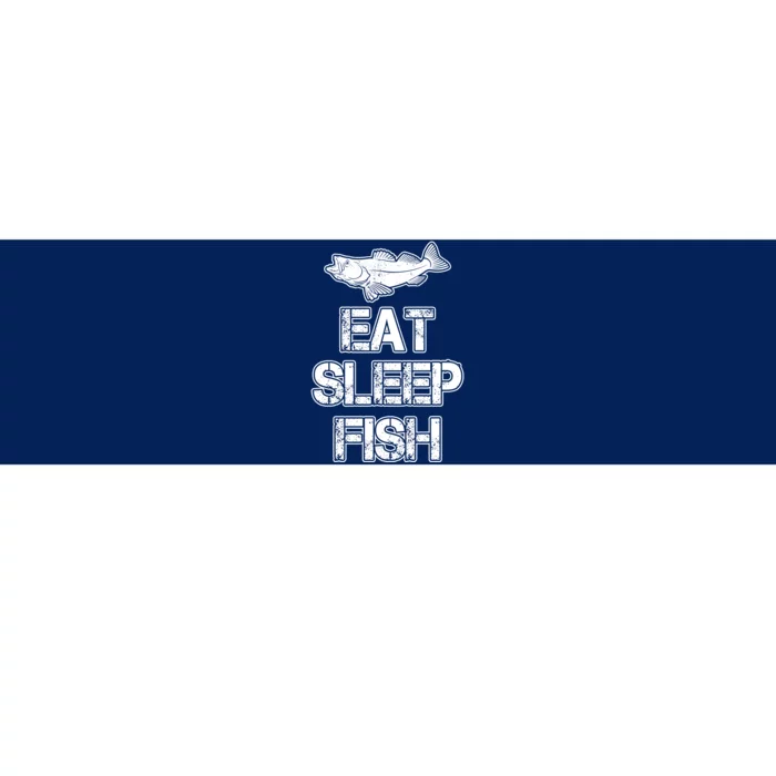 Eat Sleep Fish Fishing Fan Bumper Sticker