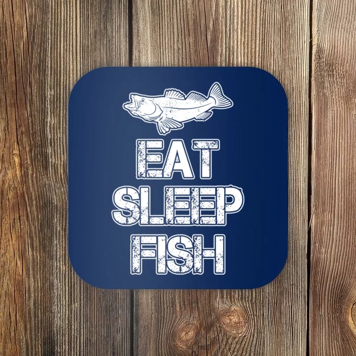 Eat Sleep Fish Fishing Fan Coaster