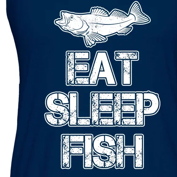 Eat Sleep Fish Fishing Fan Ladies Essential Flowy Tank