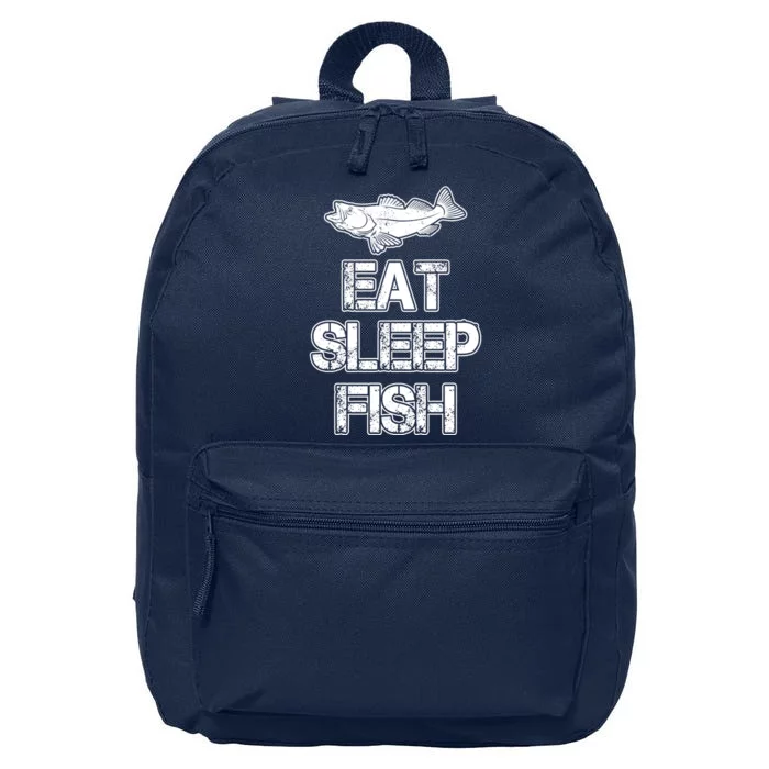 Eat Sleep Fish Fishing Fan 16 in Basic Backpack