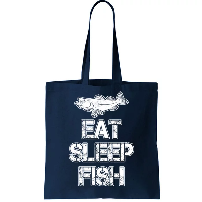 Eat Sleep Fish Fishing Fan Tote Bag