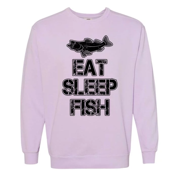 Eat Sleep Fish Fishing Fan Garment-Dyed Sweatshirt