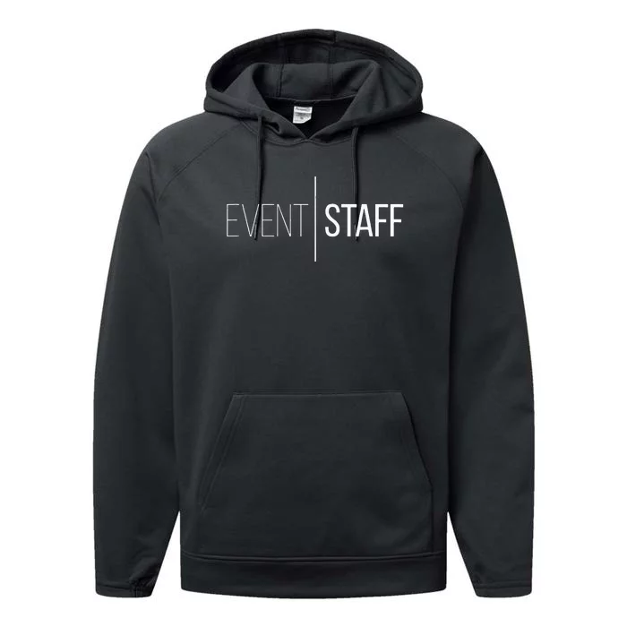 Event Staff Front Design Party Uniform Events Performance Fleece Hoodie