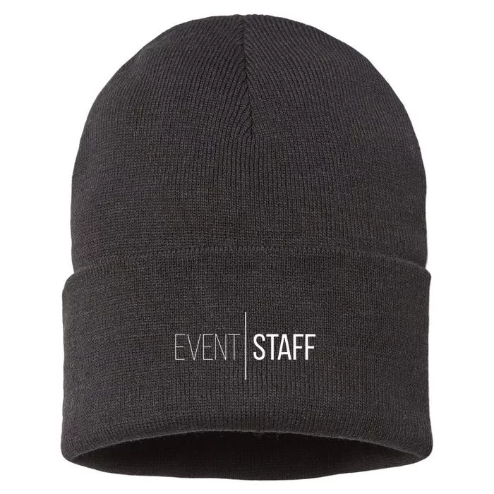 Event Staff Front Design Party Uniform Events Sustainable Knit Beanie