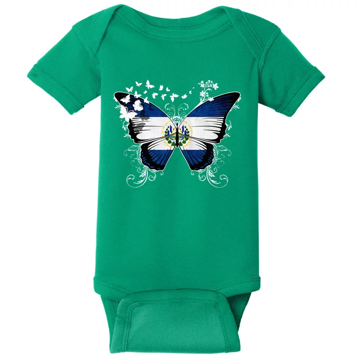 El Salvador Flag Salvadoran Baby Bodysuit