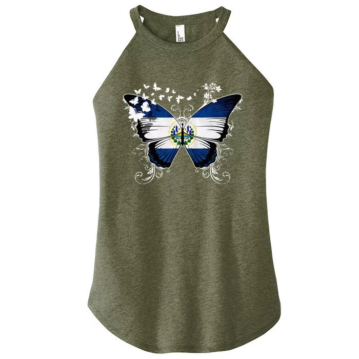 El Salvador Flag Salvadoran Women’s Perfect Tri Rocker Tank