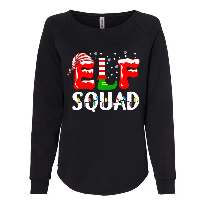 Elf Squad Funny Family Christmas Matching Pajamas Xmas Womens California Wash Sweatshirt