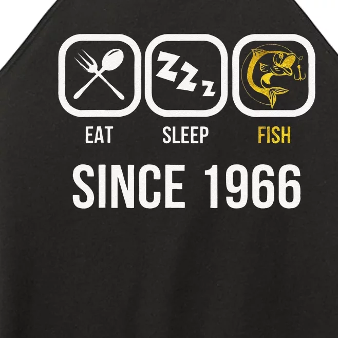 Eat Sleep Fish Since 1966 52nd Birthday Fishing Women’s Perfect Tri Rocker Tank