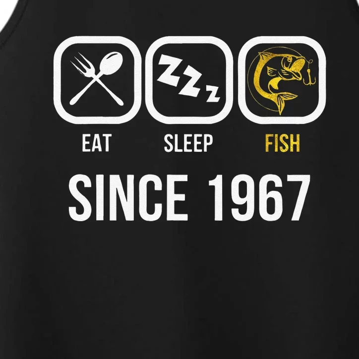 Eat Sleep Fish Since 1967 51st Birthday Fishing Performance Tank