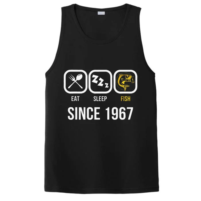 Eat Sleep Fish Since 1967 51st Birthday Fishing Performance Tank