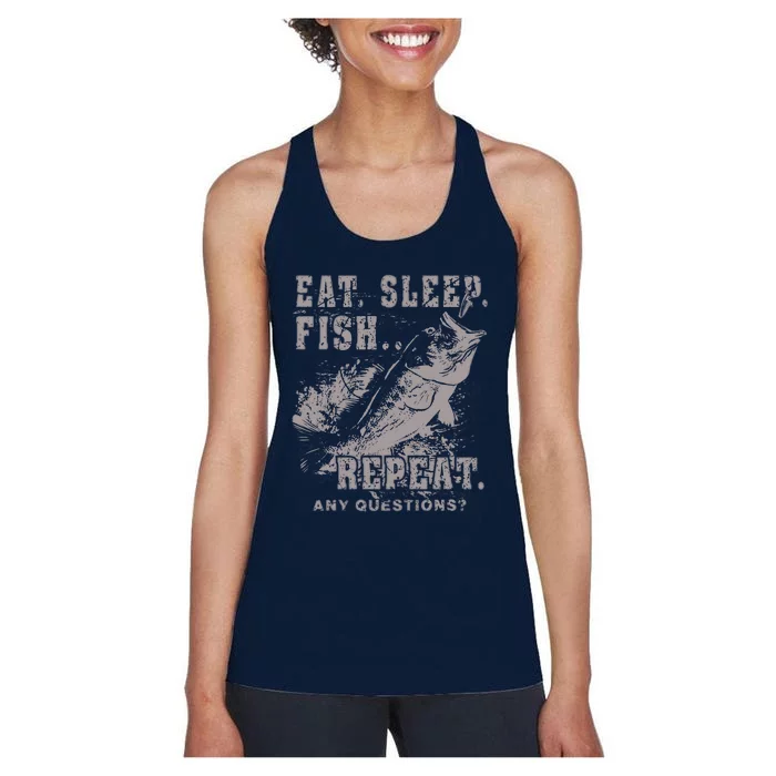 Eat Sleep Fish Repeat Women's Racerback Tank