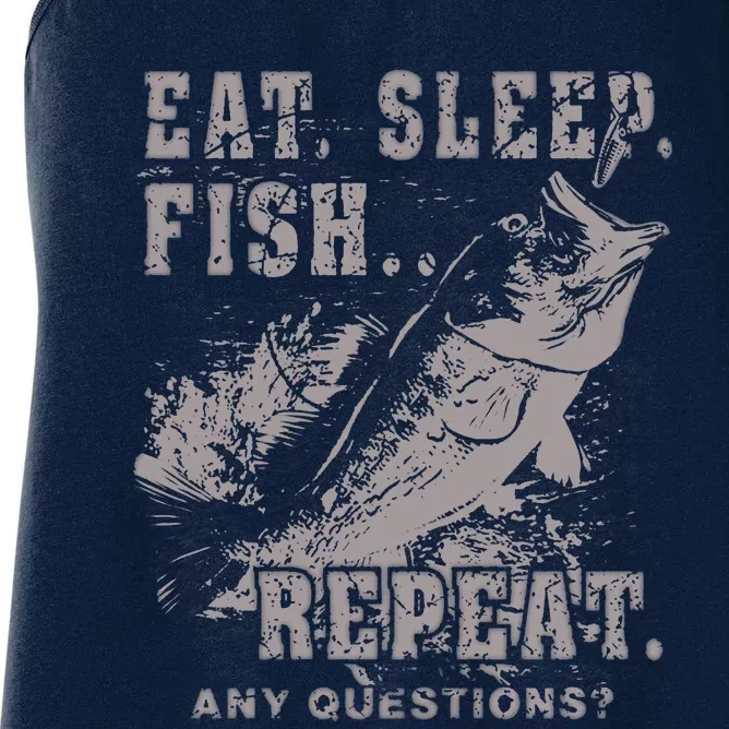 Eat Sleep Fish Repeat Women's Racerback Tank