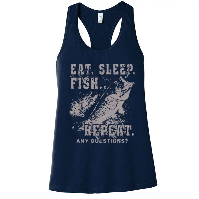 Eat Sleep Fish Repeat Women's Racerback Tank