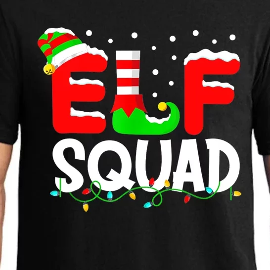 Elf Squad Funny Group Family Matching Christmas Pajamas Xmas Cute Gift Pajama Set