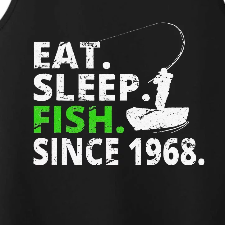 Eat Sleep Fish Since 1968 51st Birthday Fishing Gift Performance Tank