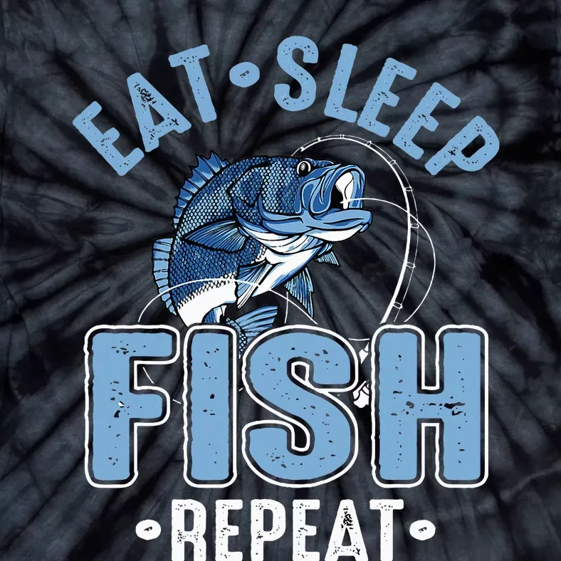 Eat Sleep Fish Repeat Tie-Dye T-Shirt