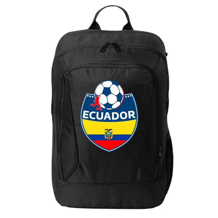 Ecuador Soccer Fans Jersey Ecuadorian Flag Football Lovers City Backpack